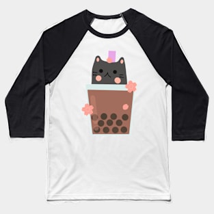 Cat boba tea Baseball T-Shirt